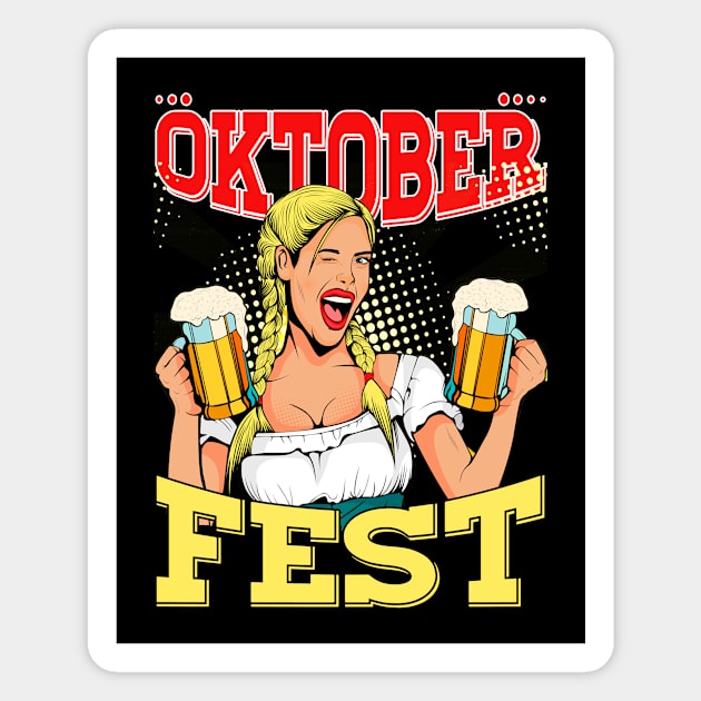 Oktober Fest Girl Magnet by black8elise